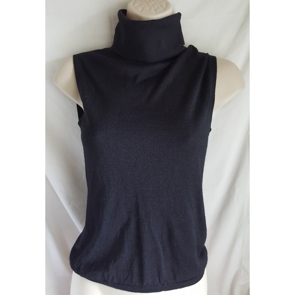 Banana Republic Tops - BananaRepublic black silk thin knit turtleneck